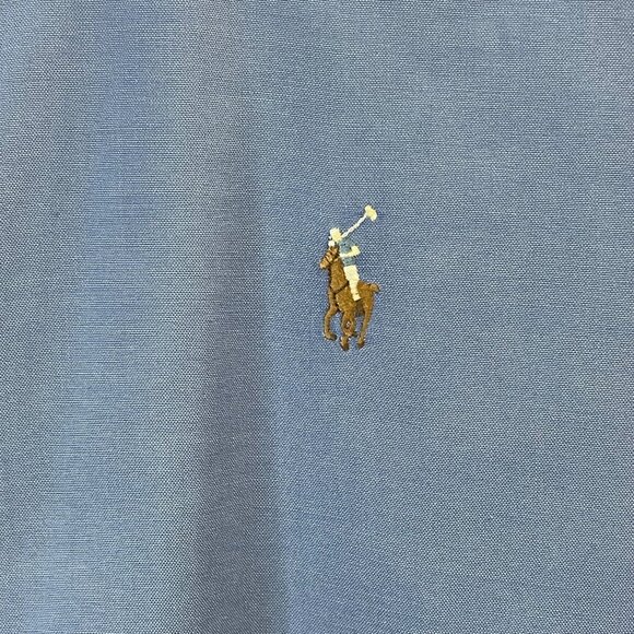 Ralph Lauren Oxford Shirt Mens Blue Long Sleeve 100% Cotton Button Down - Picture 7 of 15
